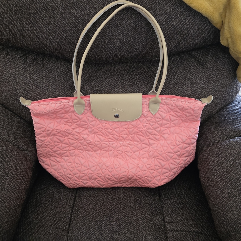 Longchamp Pink Quilted Tote Bag Le Pliage